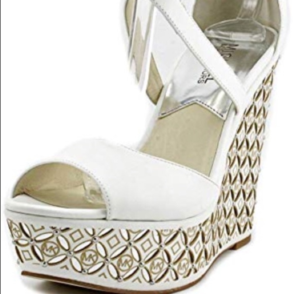 MICHAEL Michael Kors Gabriella Wedges Optic White